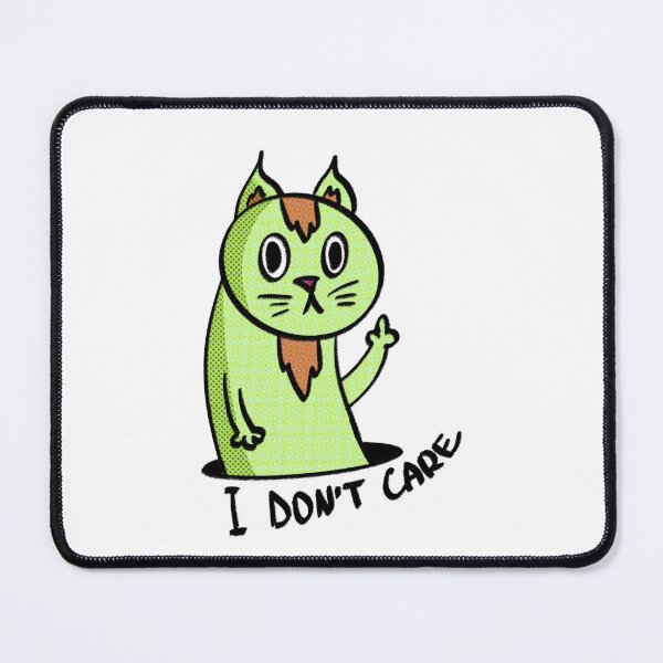 Item preview, I don’t care green cat designed and sold by Anton-Domin-Art.