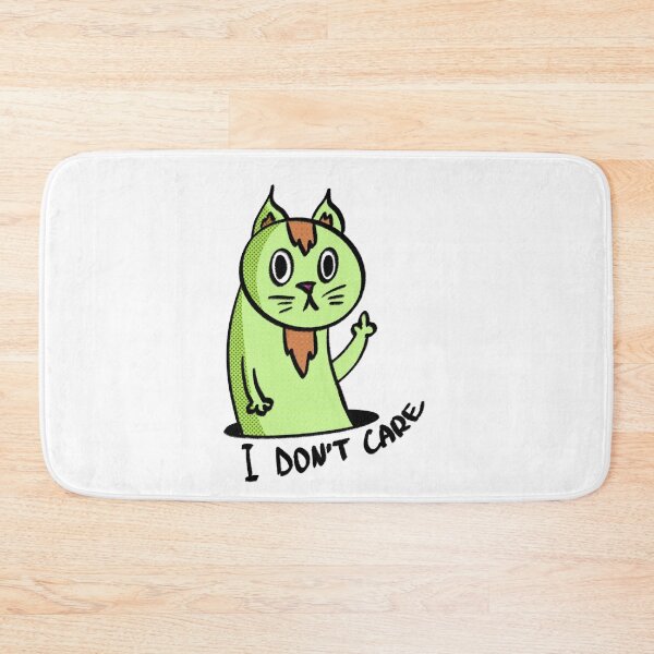 Item preview, I don’t care green cat designed and sold by Anton-Domin-Art.