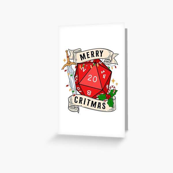 Item preview, DND CHRISTMAS D20: Merry Critmas, Natural twenty dice. designed and sold by DungeonAtelier.