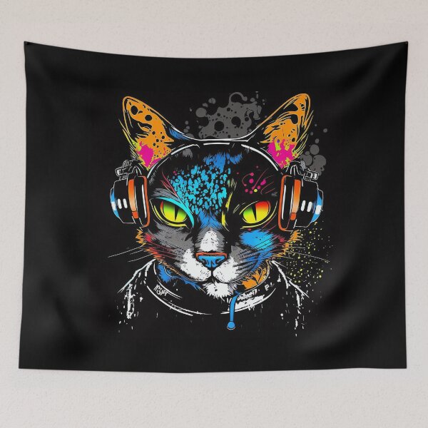 Item preview, cat hears music designed and sold by MAV-Arts.
