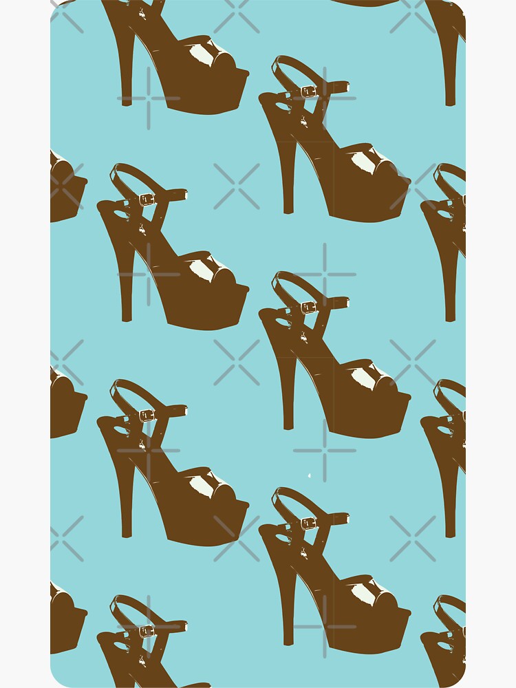"Colorful heels Pattern Inspired Poster" Sticker for Sale by Soratern