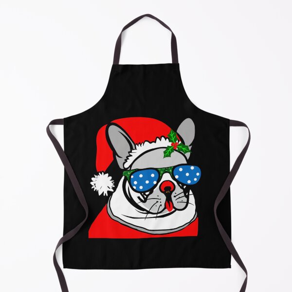 Item preview, Adorable Christmas French Bulldog Art – Festive Frenchie Dog in Santa Hat designed and sold by Vividality.