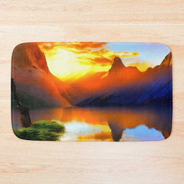 Item preview, Mountain Sunset Artwork designed and sold by The Love Quill.