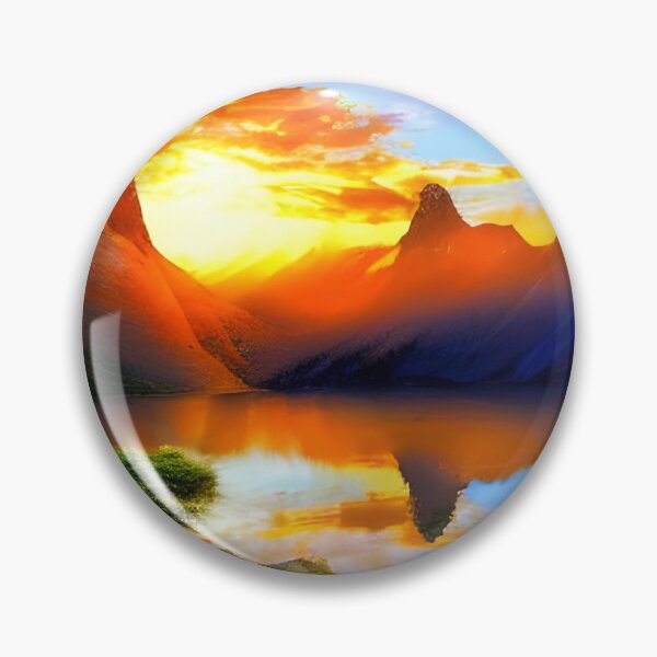 Item preview, Mountain Sunset Artwork designed and sold by The Love Quill.