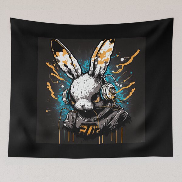 Item preview, Angry rabbit listens to music designed and sold by MAV-Arts.