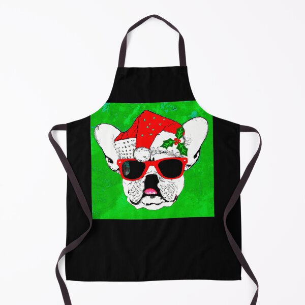 Item preview, Adorable Christmas French Bulldog Art – Festive Frenchie Dog in Santa Hat designed and sold by Vividality.