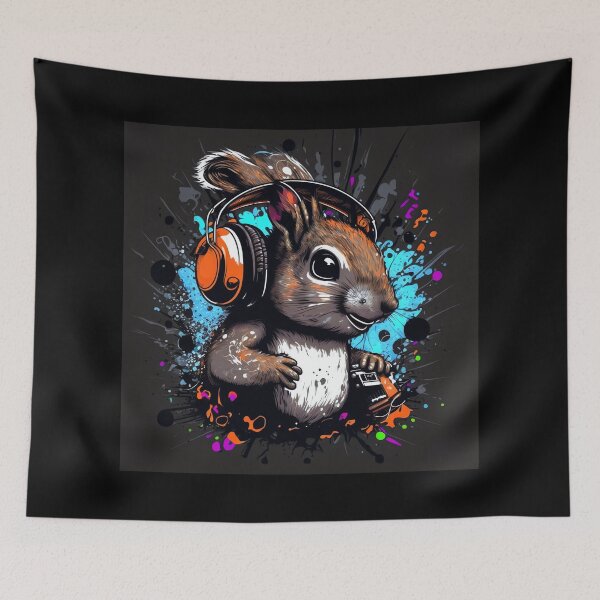 Item preview, Squirrel is listening to music designed and sold by MAV-Arts.
