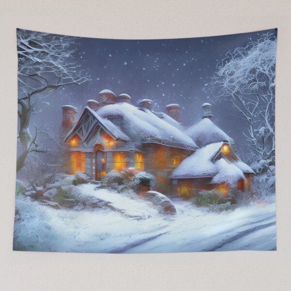 Item preview, Winter landscape with Cabin designed and sold by Alt-Art-Digital.