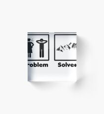 problem solved_mountains berge wandern Acrylic Block