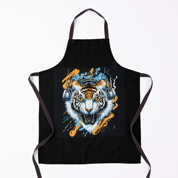 Item preview, Aggressive tiger listens to music designed and sold by MAV-Arts.