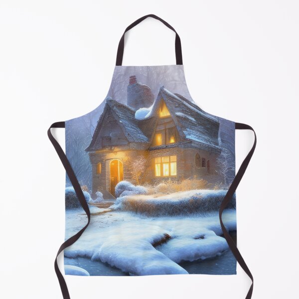 Item preview, Snowy landscape with Cottage designed and sold by Alt-Art-Digital.