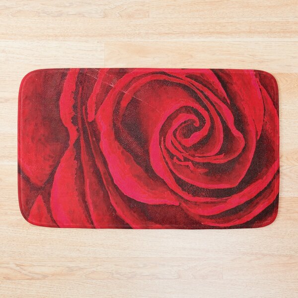 Item preview, Red Rose Painting on Moose Rawhide designed and sold by drumweaver.