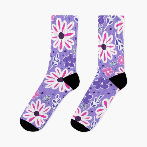 Item preview, Retro Violet, Pink And Purple Floral Designs Pattern designed and sold by DEC02.