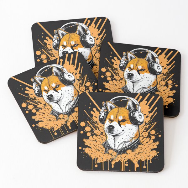 Item preview, Shiba Inu dog listening to music designed and sold by MAV-Arts.