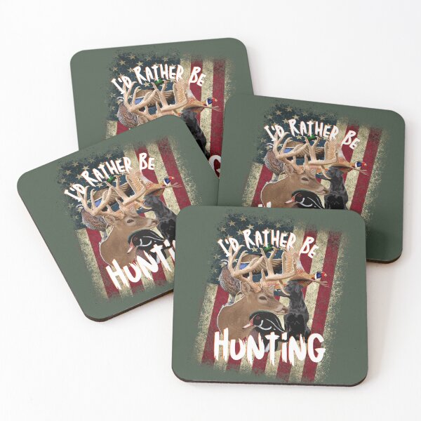 Item preview, I'd Rather Be Hunting Patriotic Deer Hunting Design for Duck and Deer Hunters designed and sold by LifeCrush.