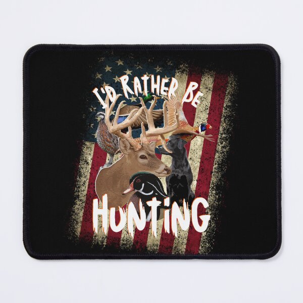 Item preview, I'd Rather Be Hunting Patriotic Deer Hunting Design for Duck and Deer Hunters designed and sold by LifeCrush.