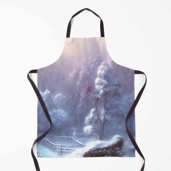 Item preview, Snowy landscape with Trees with Red Leaves designed and sold by Alt-Art-Digital.