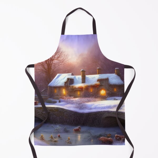 Item preview, Snowy landscape with a Cabin designed and sold by Alt-Art-Digital.