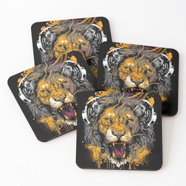 Item preview, lion listens to music designed and sold by MAV-Arts.