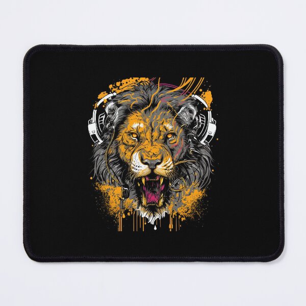 Item preview, lion listens to music designed and sold by MAV-Arts.