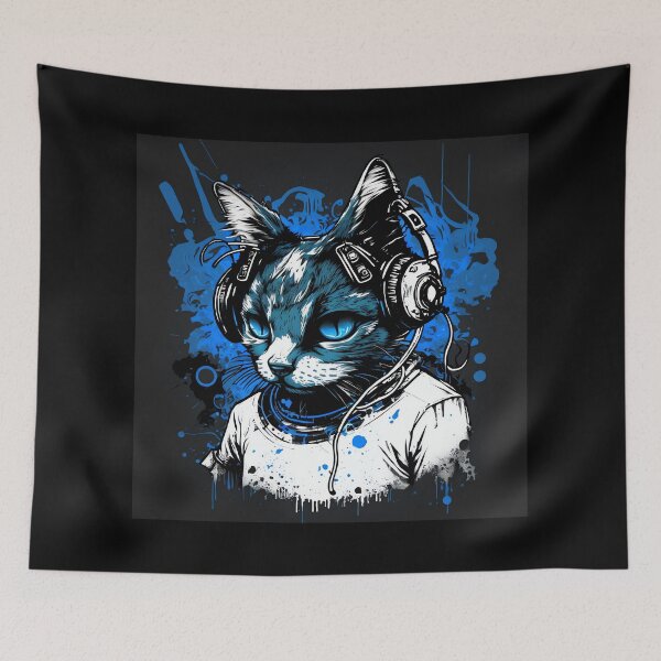 Item preview, cat hears music designed and sold by MAV-Arts.