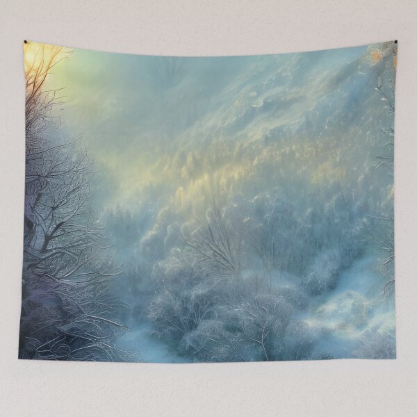 Item preview, Snowy Hill landscape designed and sold by Alt-Art-Digital.