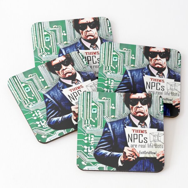Item preview, NPCs are bots in real life underground stickers and magnets  designed and sold by OptoFortuna.