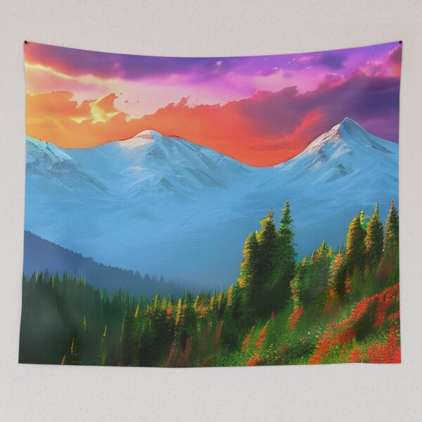 Item preview, Mountain Sunset Background designed and sold by The Love Quill.