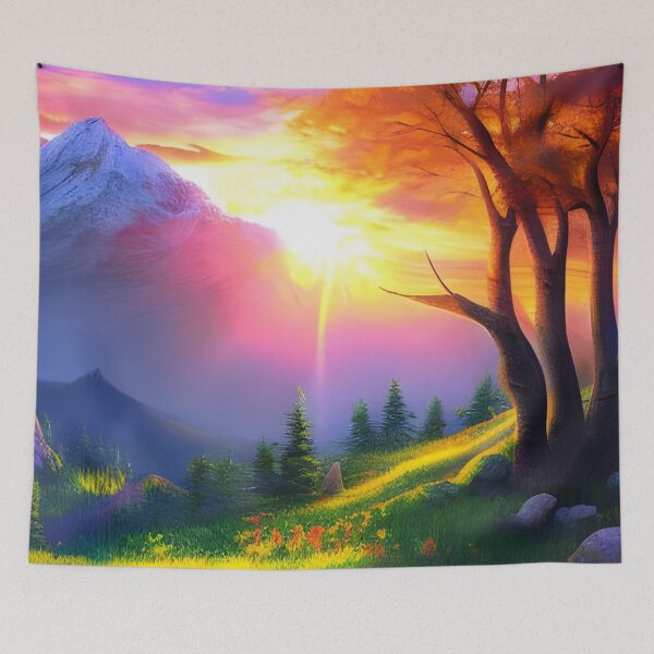 Item preview, Mountain Sunset Background designed and sold by The Love Quill.