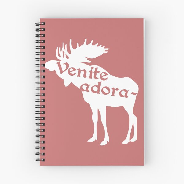 Item preview, Red Venite Adora-moose (Venite Adoramus : O Come Let Us Adore Him) Funny Catholic Latin Christmas Humor designed and sold by TheCatholicLady.