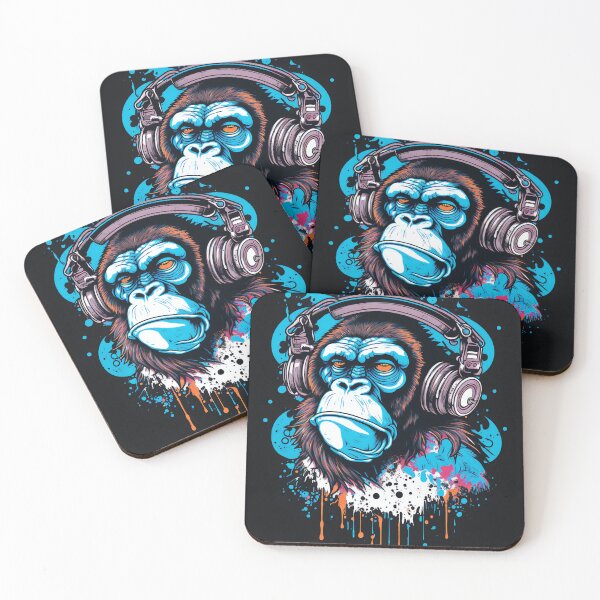 Item preview, Monkey listens to music designed and sold by MAV-Arts.