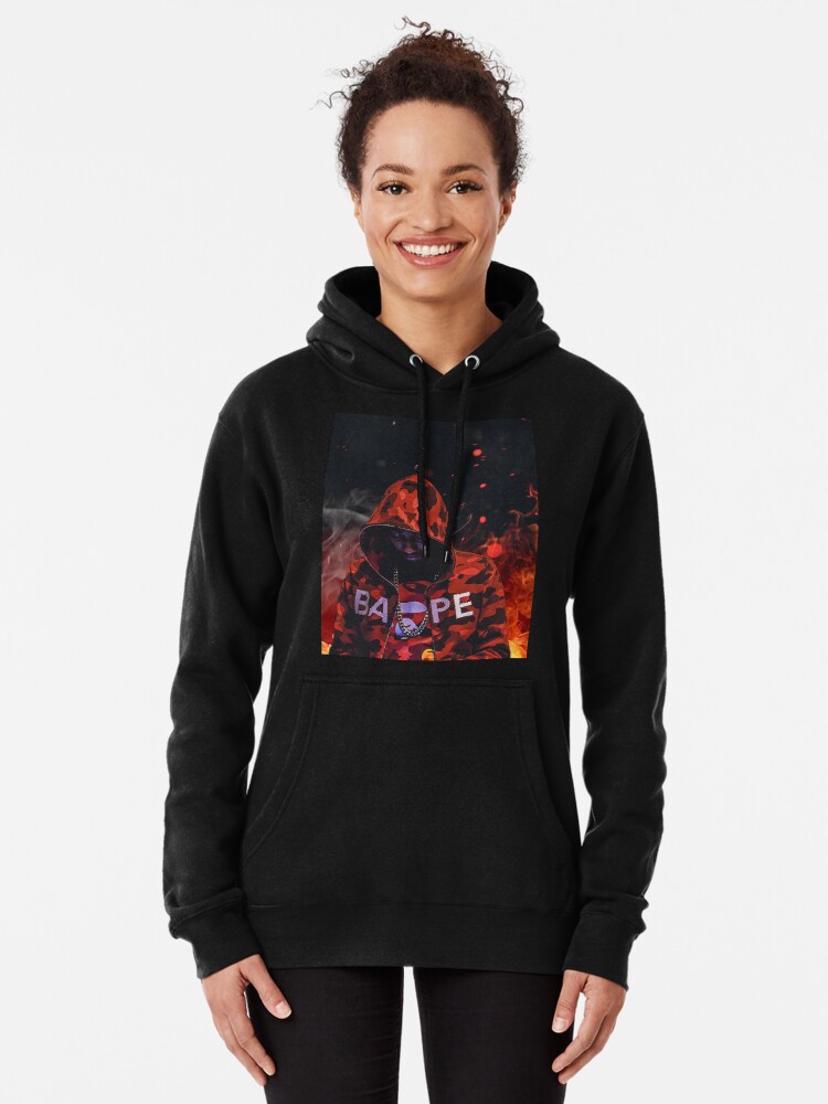 bape flame hoodie
