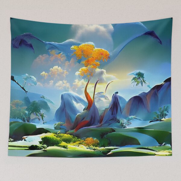 Item preview, Abstract Dreamscape: A Surreal Fantasy in Vivid Colors designed and sold by artmanikin.