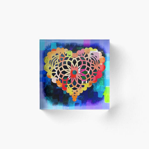 Item preview, Chunky Colourful Heart designed and sold by Jayne K's Colourful Creations.