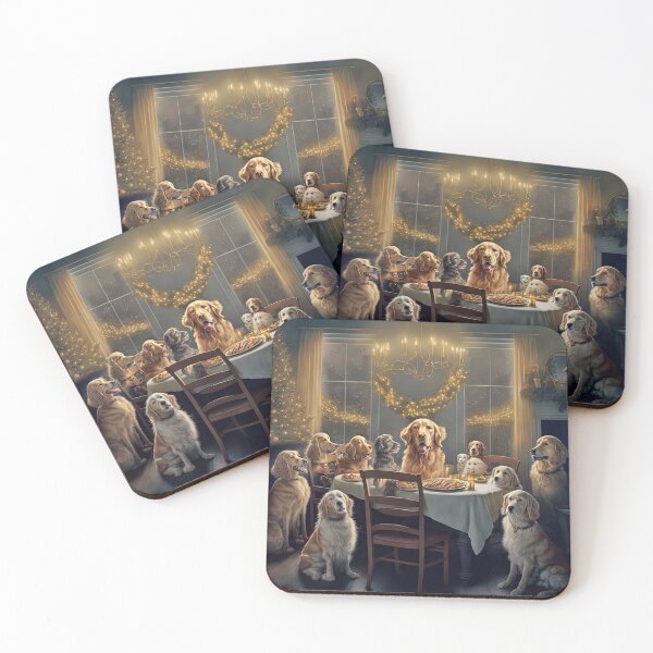 Item preview, CHRISTMAS DOGS: Golden retriever special Christmas edition designed and sold by Arthoughts.