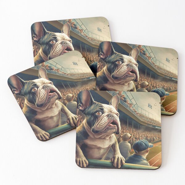 Item preview, French Bulldogs at the baseball stadium designed and sold by Arthoughts.