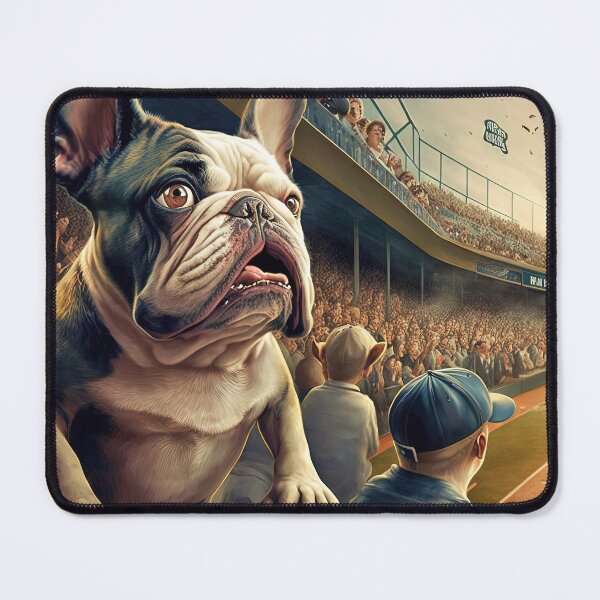 Item preview, French Bulldogs at the baseball stadium designed and sold by Arthoughts.