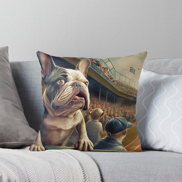 Item preview, French Bulldogs at the baseball stadium designed and sold by Arthoughts.