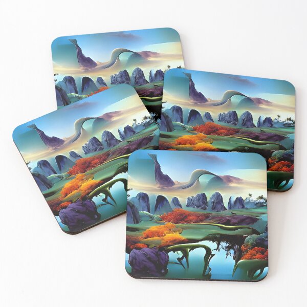 Item preview, A Place of Wonder: An Imaginary Landscape in Cobalt Blue designed and sold by artmanikin.