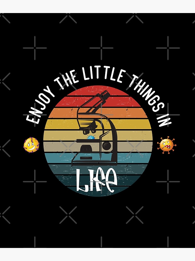 "FUNNY MICROSCOPE, MICROBIOLOGISTS BIOLOGY NERD SCIENCE LAB" Poster for