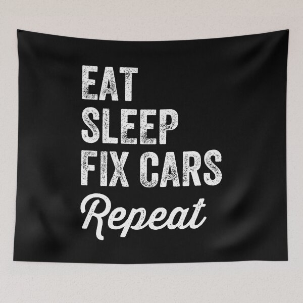 Item preview, Eat Sleep fix cars Repeat - Car lover designed and sold by Captain Mood.