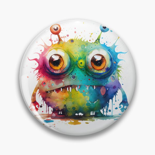 Item preview, Feed Me I'm Hangry Cute Watercolor Bright Rainbow Colors Monster  designed and sold by CGSGraphics.