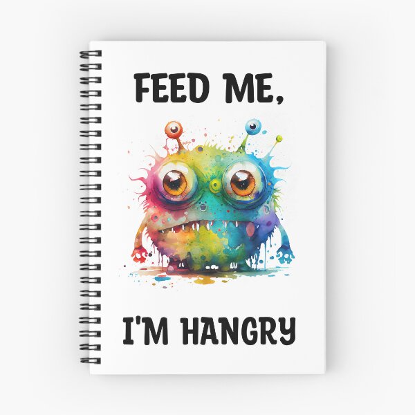 Item preview, Feed Me I'm Hangry Cute Watercolor Bright Rainbow Colors Monster  designed and sold by CGSGraphics.