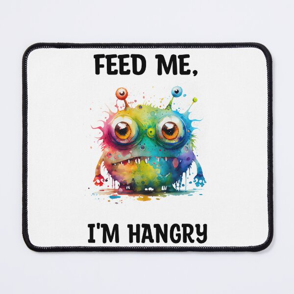 Item preview, Feed Me I'm Hangry Cute Watercolor Bright Rainbow Colors Monster designed and sold by CGSGraphics.