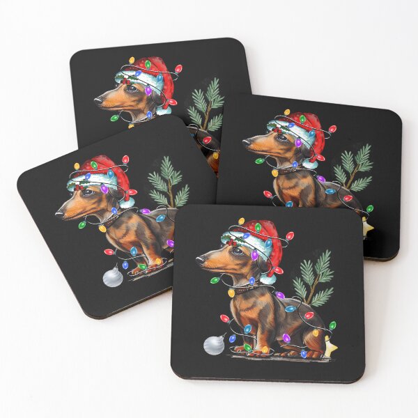 Item preview, Dachsund Funny Christmas Tree Lights  designed and sold by BearCaveDesigns.