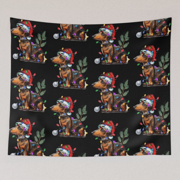 Item preview, Dachsund Funny Christmas Tree Lights  designed and sold by BearCaveDesigns.