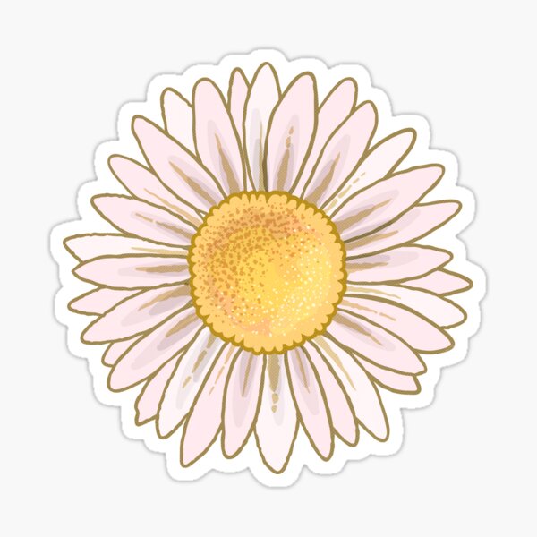 Pink Daisy Sticker for Sale by Royal Sass