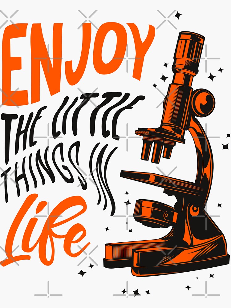 "FUNNY MICROSCOPE, MICROBIOLOGISTS BIOLOGY NERD SCIENCE LAB " Sticker