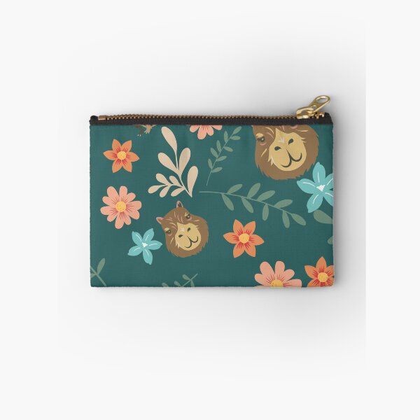 Item preview, Capybaras with flowers dark green designed and sold by ArlacV.