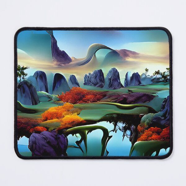 Item preview, A Place of Wonder: An Imaginary Landscape in Cobalt Blue designed and sold by artmanikin.